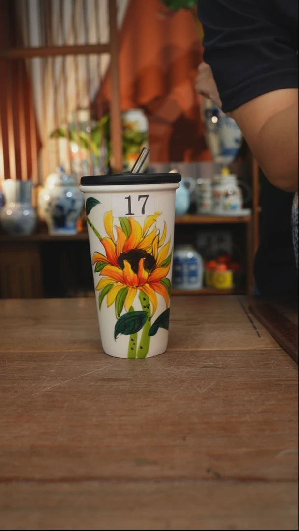 瓷片【简家甄选】景德镇设计师釉下手绘陶瓷餐具