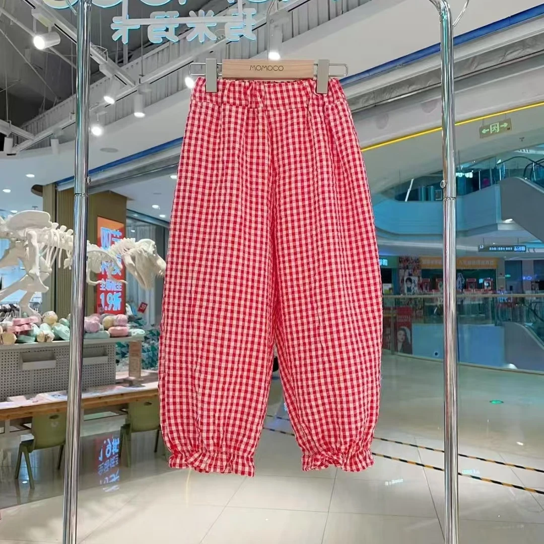 momoco/玛米玛卡女童格子休闲裤77630362005