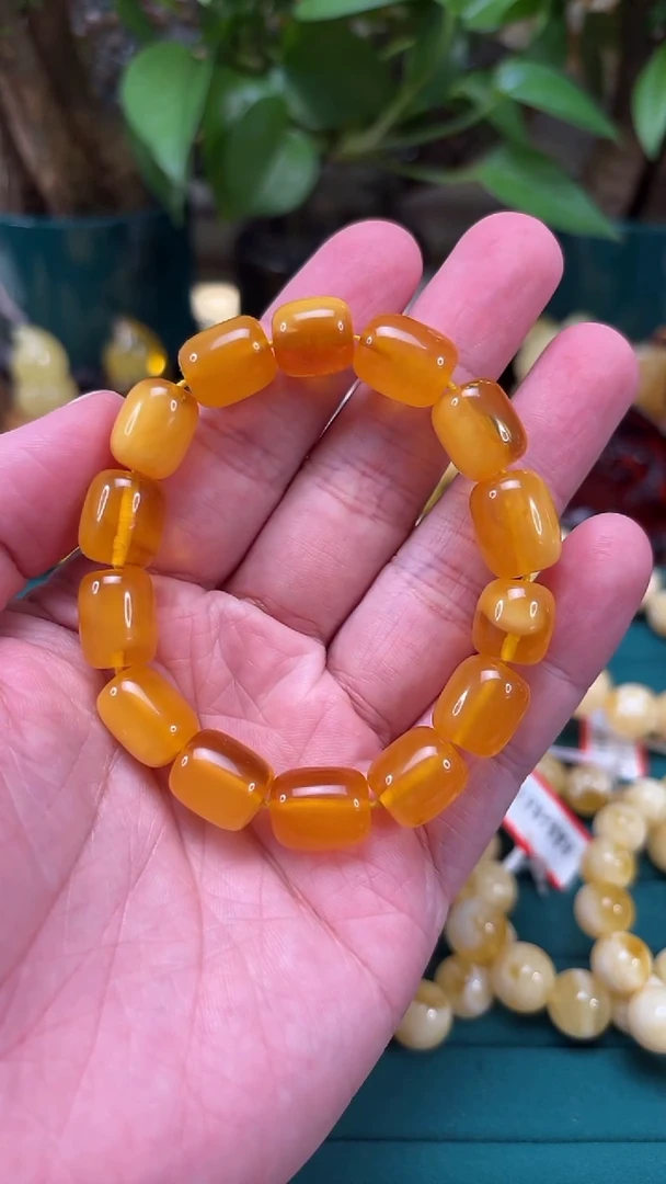 手链蜜蜡未镶嵌p58 特价小年份桶珠手串 16克 11mm