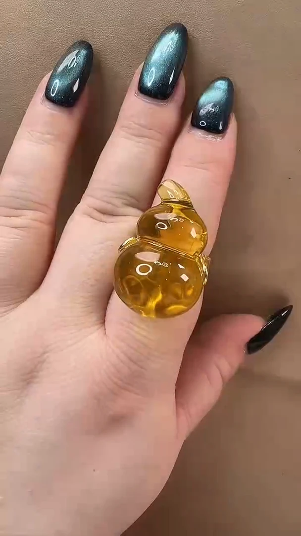 琥珀颈饰未镶嵌戒指