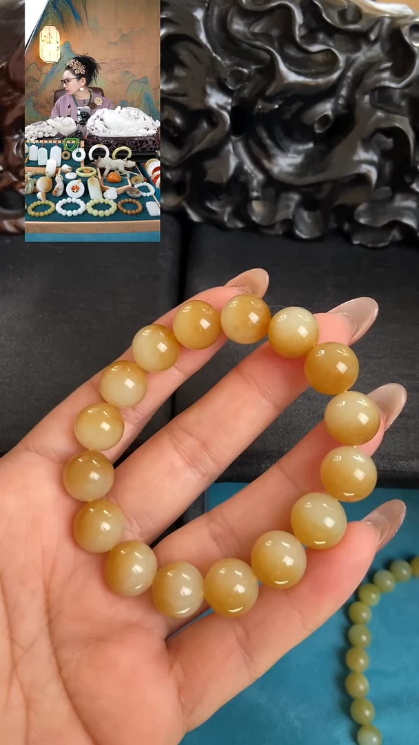 未镶嵌手链和田玉珠子