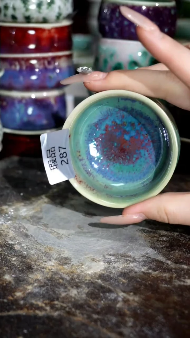 摆件精品窑变钧瓷茶器