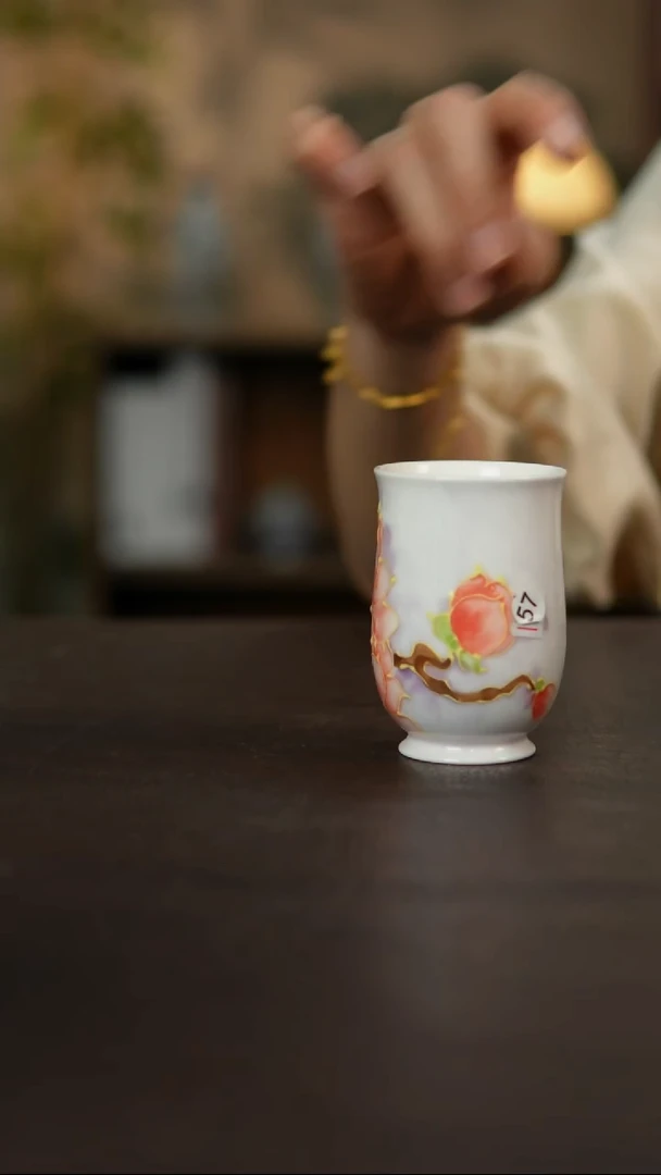 杯景德镇陶瓷杯碗柴烧多人
