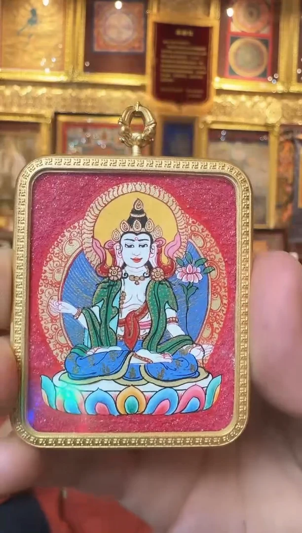 吊坠大势至--热贡纯手绘