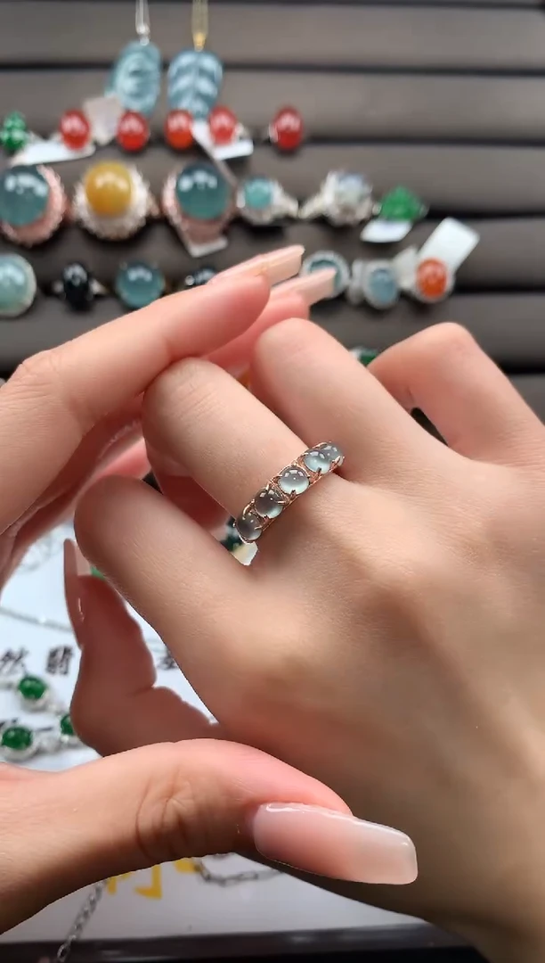 【闪购商品】翡翠戒指银S925镶嵌1232131231