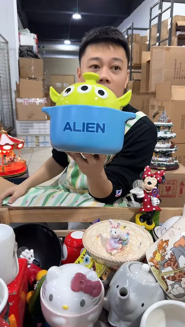 瓷片原盒三眼仔砂锅