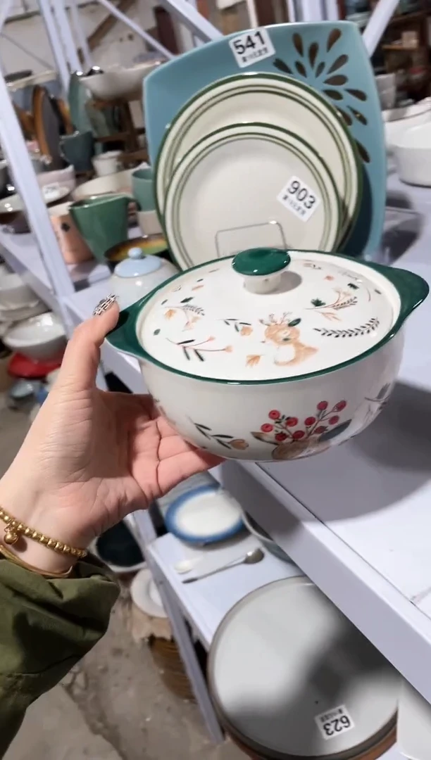 【闪购商品】碗微瑕（1件套）麋鹿双耳碗
