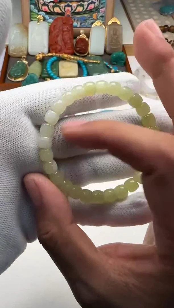 未镶嵌手链和田玉糖****～手串手串