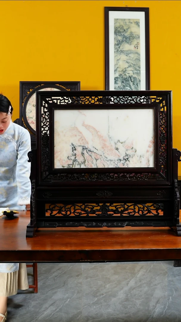 石材天然大理石画摆件