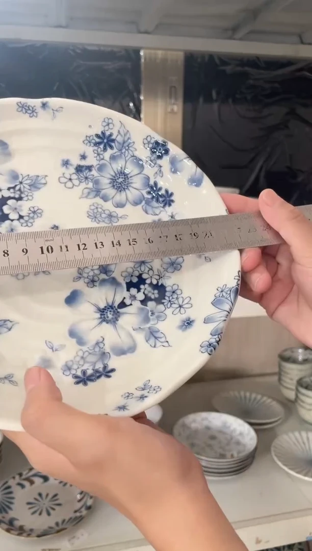 瓷片微瑕花聚会8.6英寸深盘