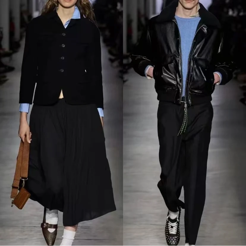 【花总专属】黑咖色2025春夏新款POLO衬衫高奢高定撞色休闲短袖-015