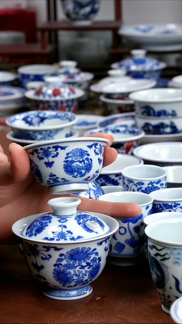 景德镇高端茶器景德镇墨奈纯手工手绘高端茶器