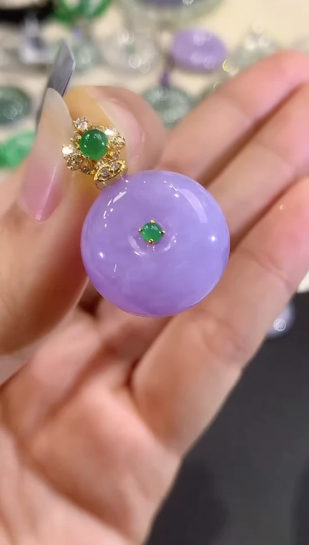 吊坠(不含链)未镶嵌翡翠B83  紫货有色差 多样性一件发货