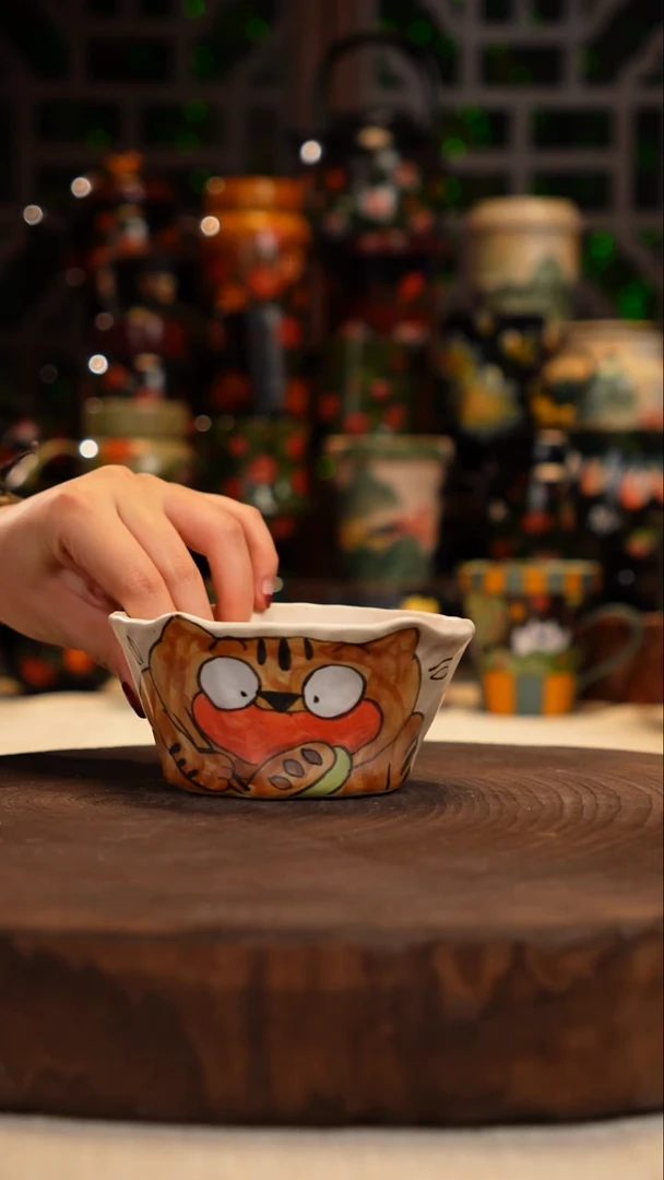 油画   手绘釉下彩