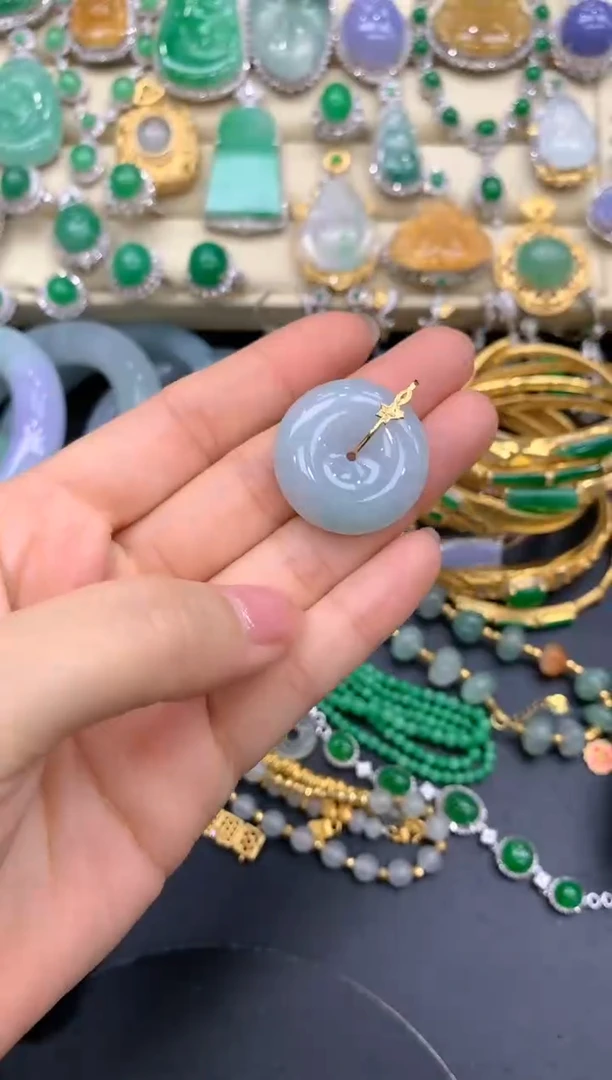 【闪购商品】翡翠颈饰18K金镶嵌37-中国好珍宝