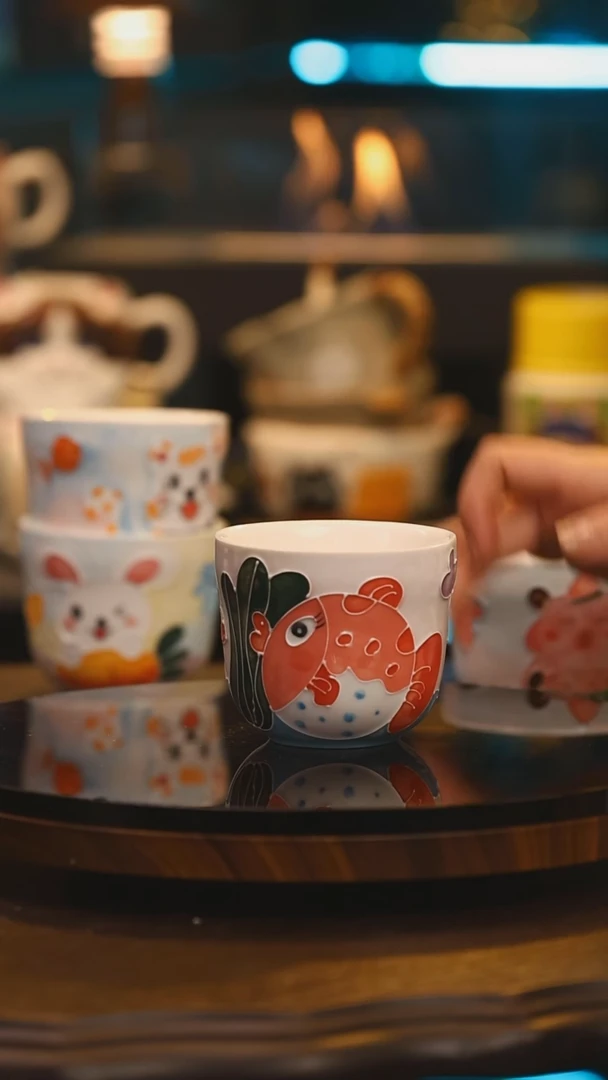 【闪购商品】杯子景德镇高温釉下彩手绘