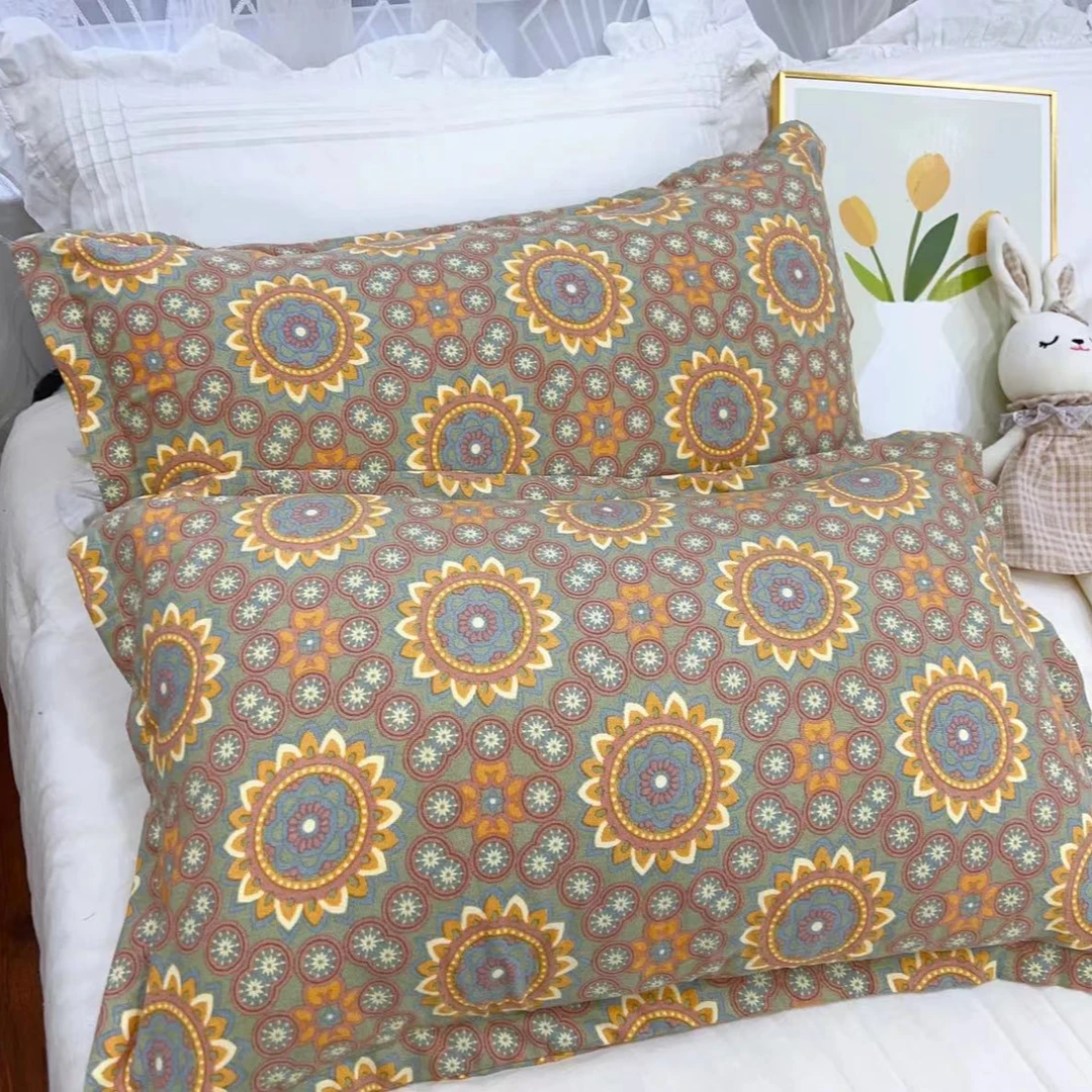 亲肤双层纱枕套--金玉满堂成人枕柔软舒适爆款透气精梳舒适高级感