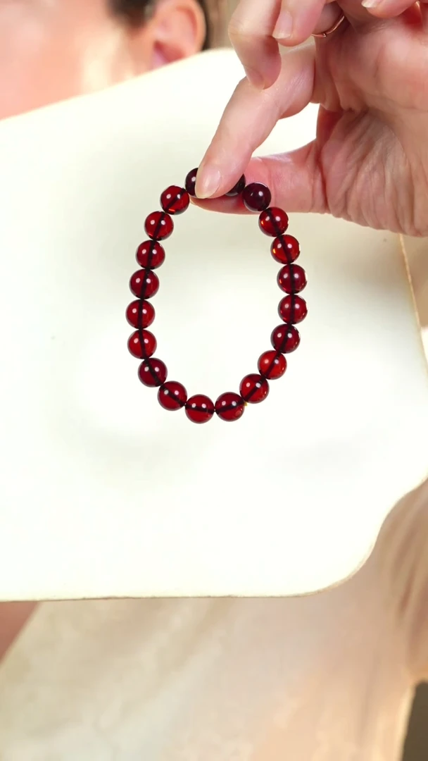 手链琥珀未镶嵌血珀手串10+