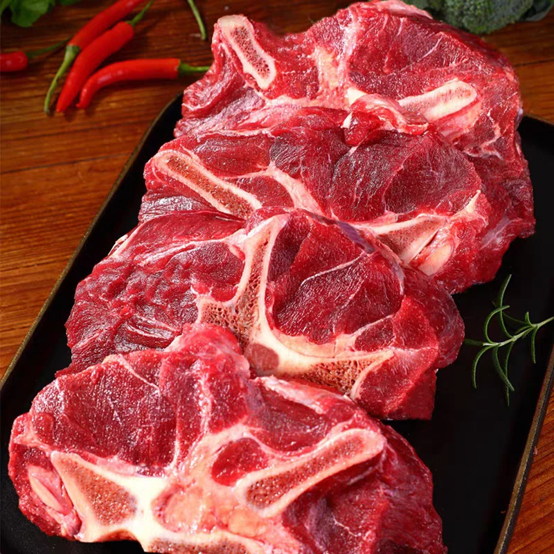 新鲜牛脖骨黄牛牛蝎子牛龙大骨贴骨肉5斤原切冷链发货