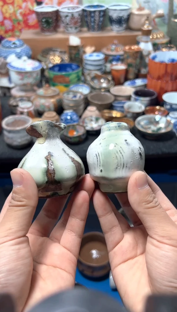瓷片蒋*玲夏目海外回流瓷器中古品。瑕1