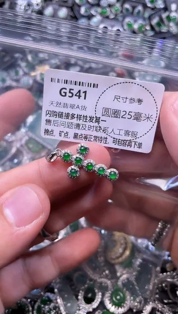 翡翠未镶嵌颈饰G541吊坠