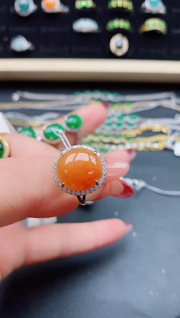 【闪购商品】翡翠戒指银S925镶嵌85058