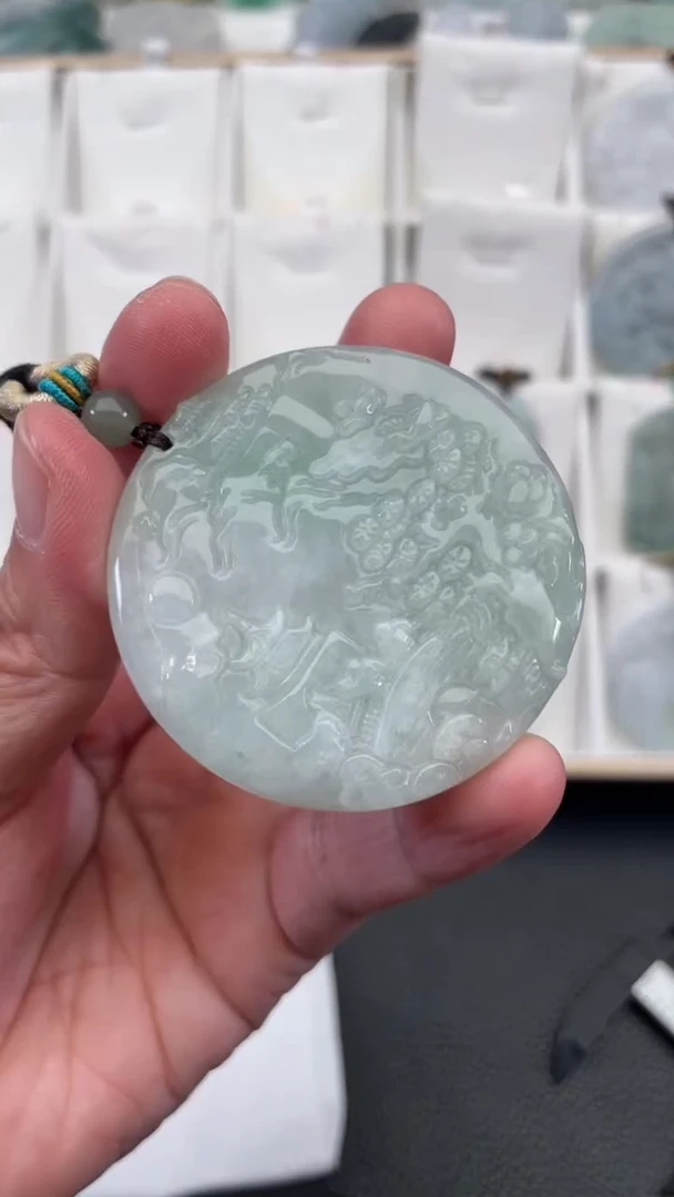 颈饰未镶嵌翡翠天然缅甸翡翠A货423