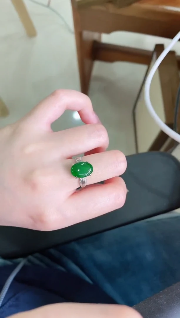 【闪购商品】翡翠戒指银S925镶嵌11111111