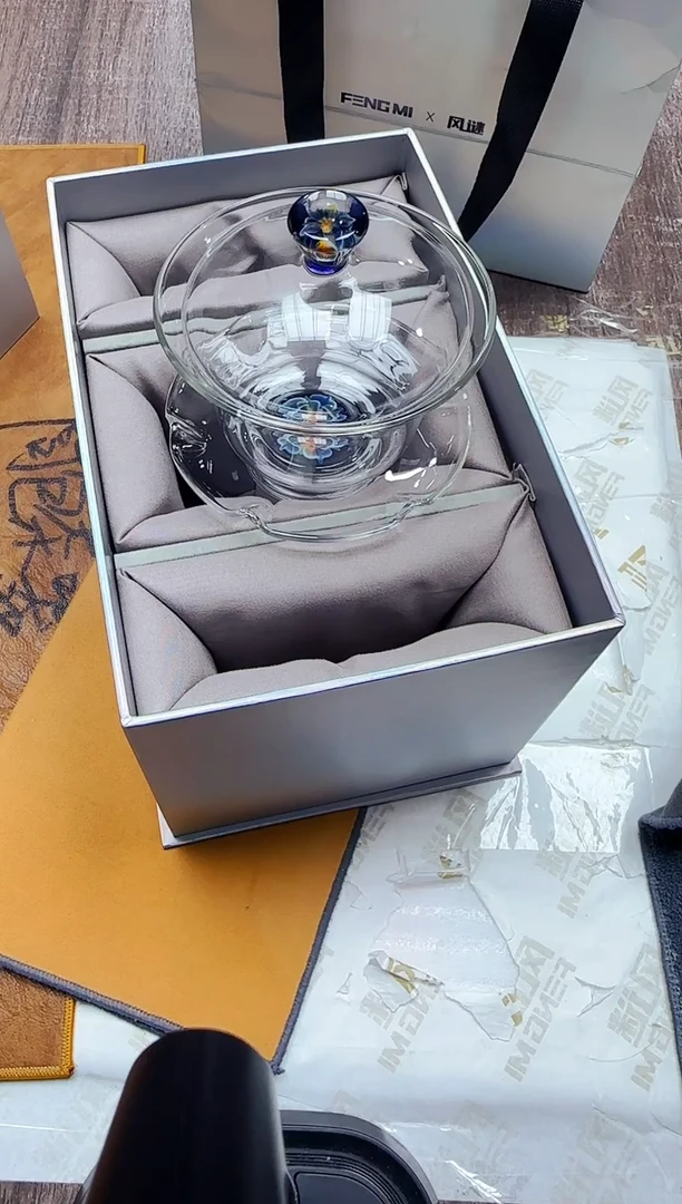 风谜·花语瑾卉盖碗（礼盒装）+茶巾