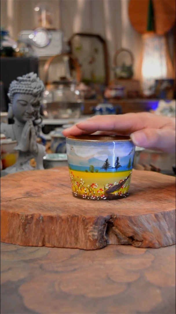杯子油菜花手工手绘手工手绘