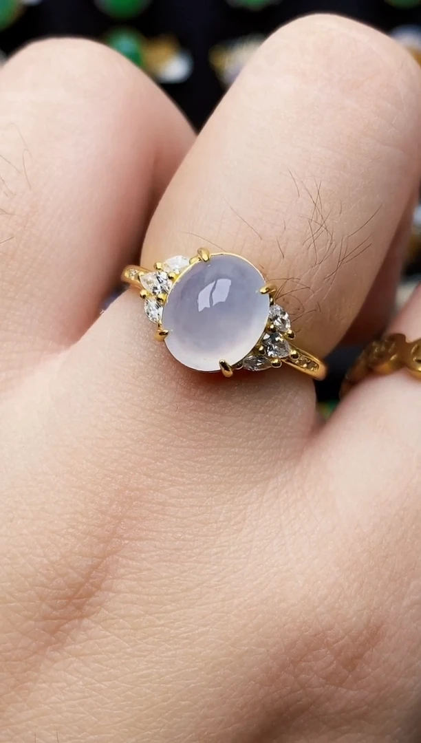 银S925镶嵌戒指翡翠8217