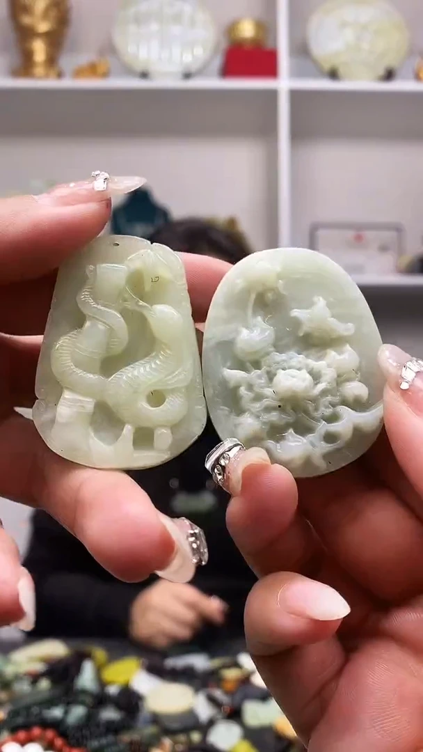 未镶嵌岫玉手把