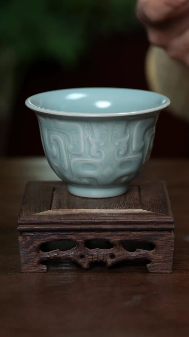 【闪购商品】L·宝丰宋官窑原产地仿古釉撇口单杯微瑕