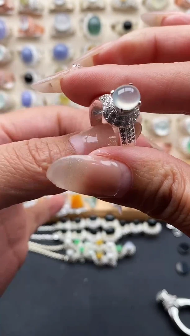 未镶嵌戒指翡翠天然缅甸翡翠333  5+1