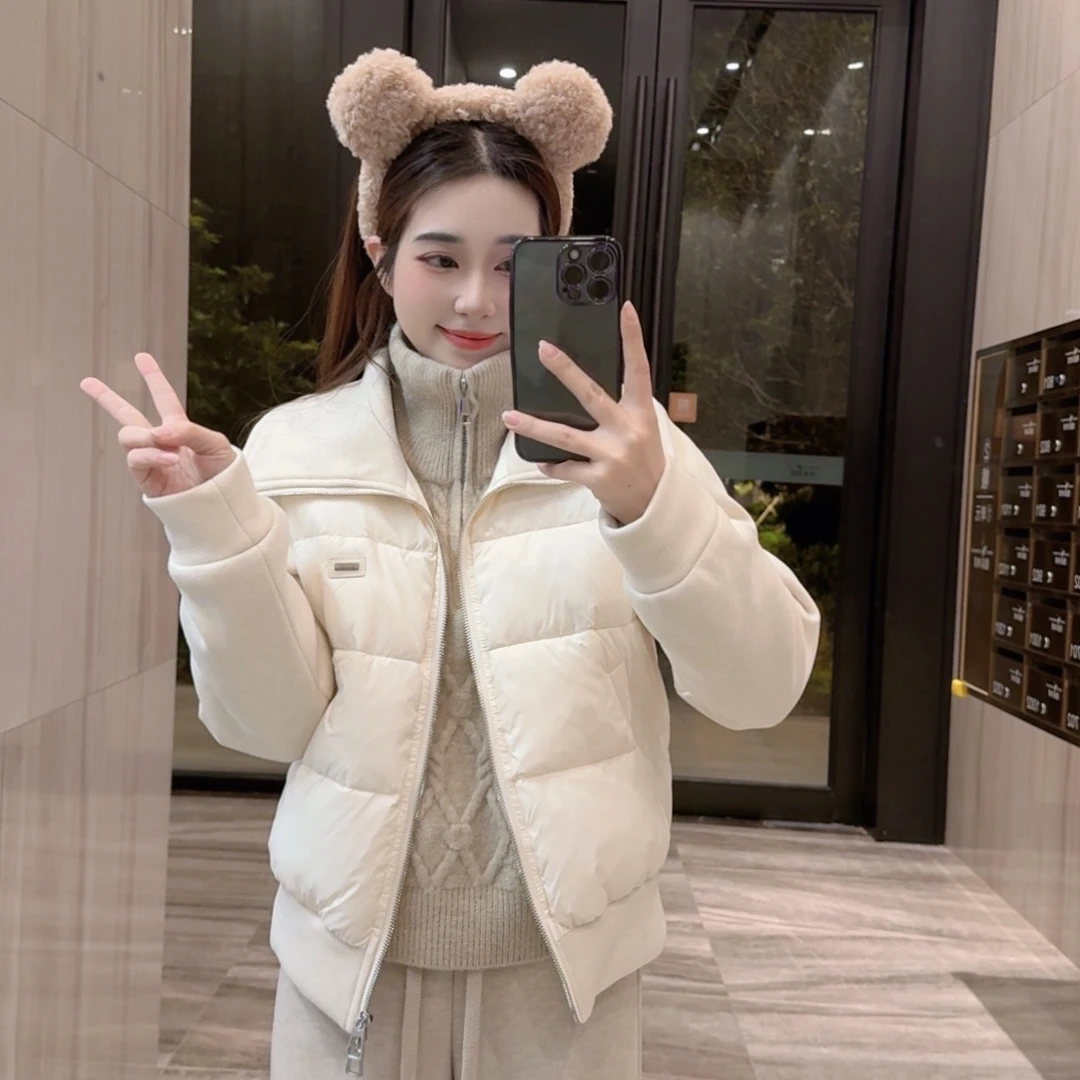 奈奈妮【樱花蜜桃】拼接棉服秋冬保暖显瘦百搭时尚816