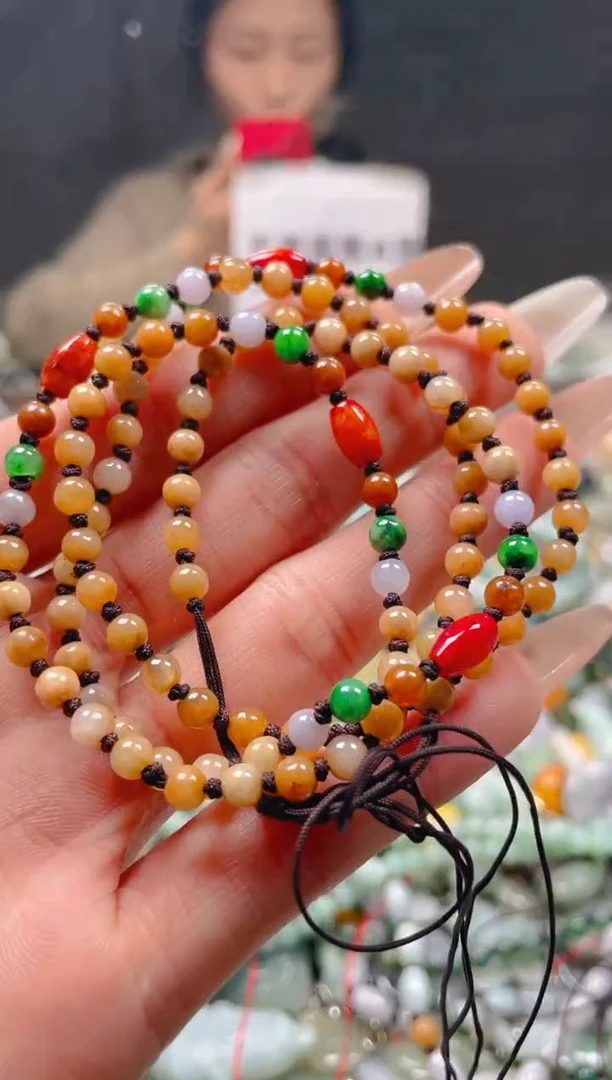 【闪购商品】翡翠颈饰未镶嵌4-5MM/T/翡翠A货一图一物