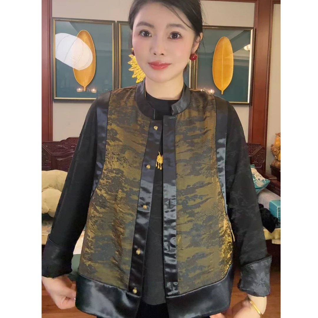 {佩定制}新中式高定刺绣拼接马甲