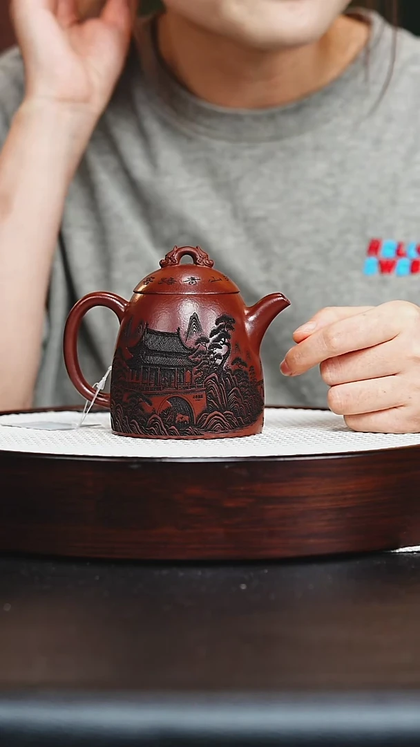 茶壶紫砂宜兴紫砂 秦权 红皮龙 杨三琴h357