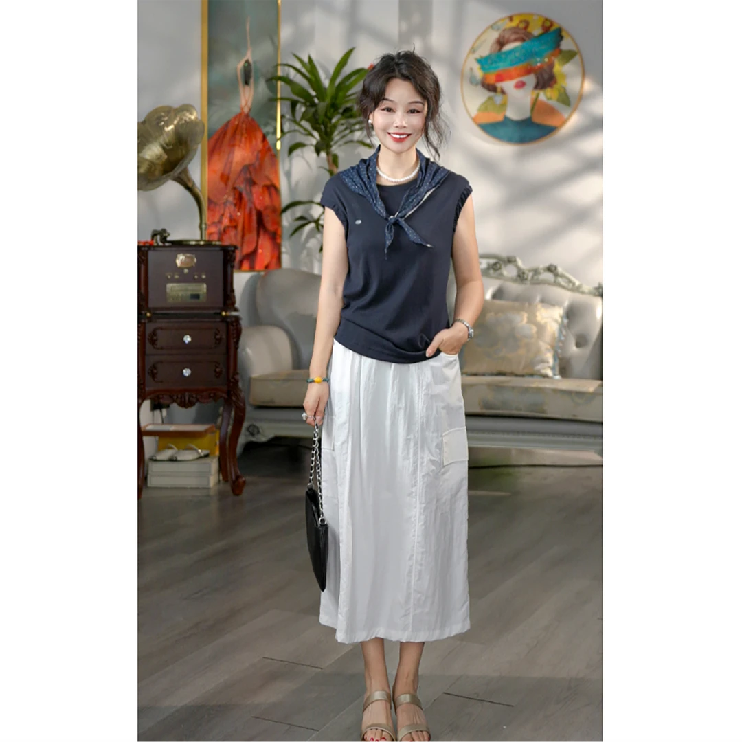 D87823 韩系设计感飞飞袖短袖T恤女夏季宽松显瘦百搭上衣 K825