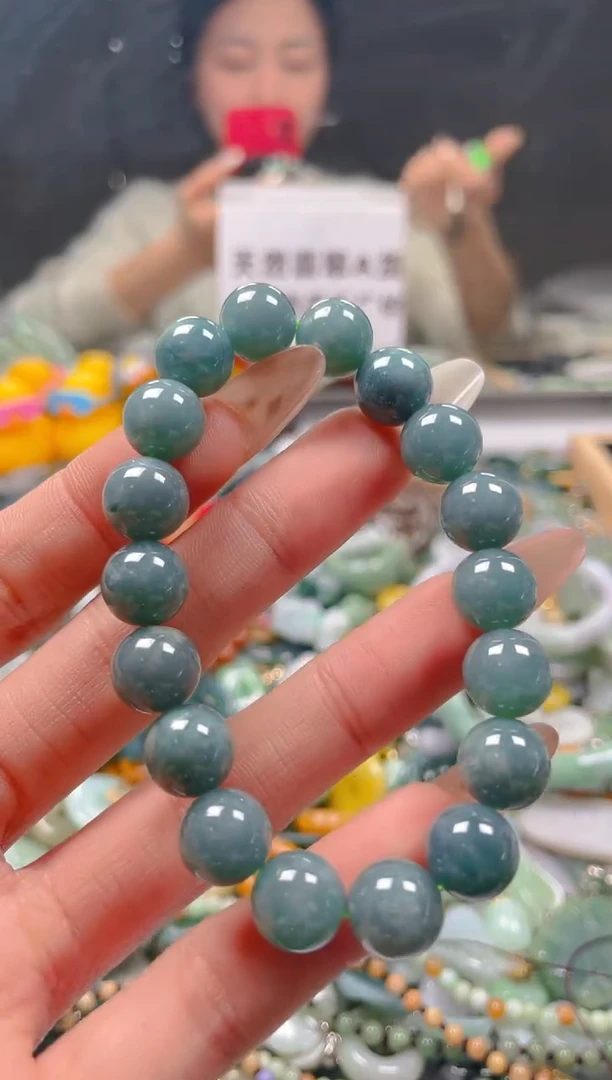 【闪购商品】翡翠颈饰未镶嵌10MM/U/翡翠A货一图一物