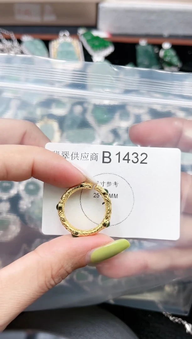 【闪购商品】翡翠颈饰未镶嵌赠皮绳1432