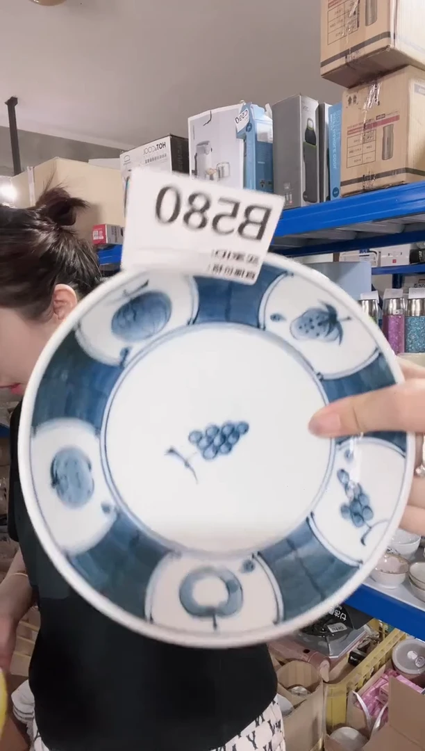 瓷片全新高端瓷器16cm盘一只B580