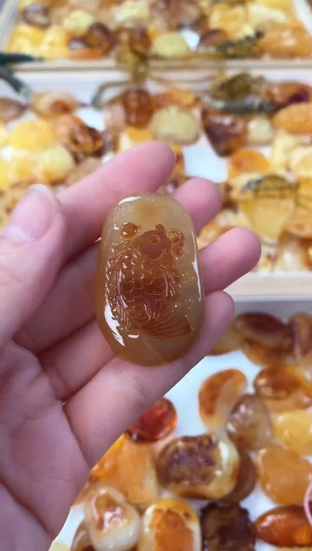 裸石琥珀未镶嵌天然琥珀蜜蜡