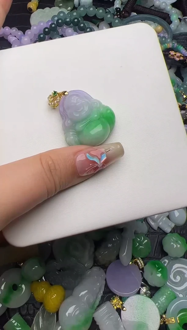 翡翠未镶嵌颈饰天然缅甸翡翠吊坠