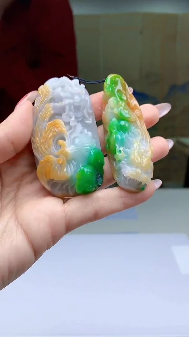 【闪购商品】定制翡翠未镶嵌4902ty-毛货挂件153