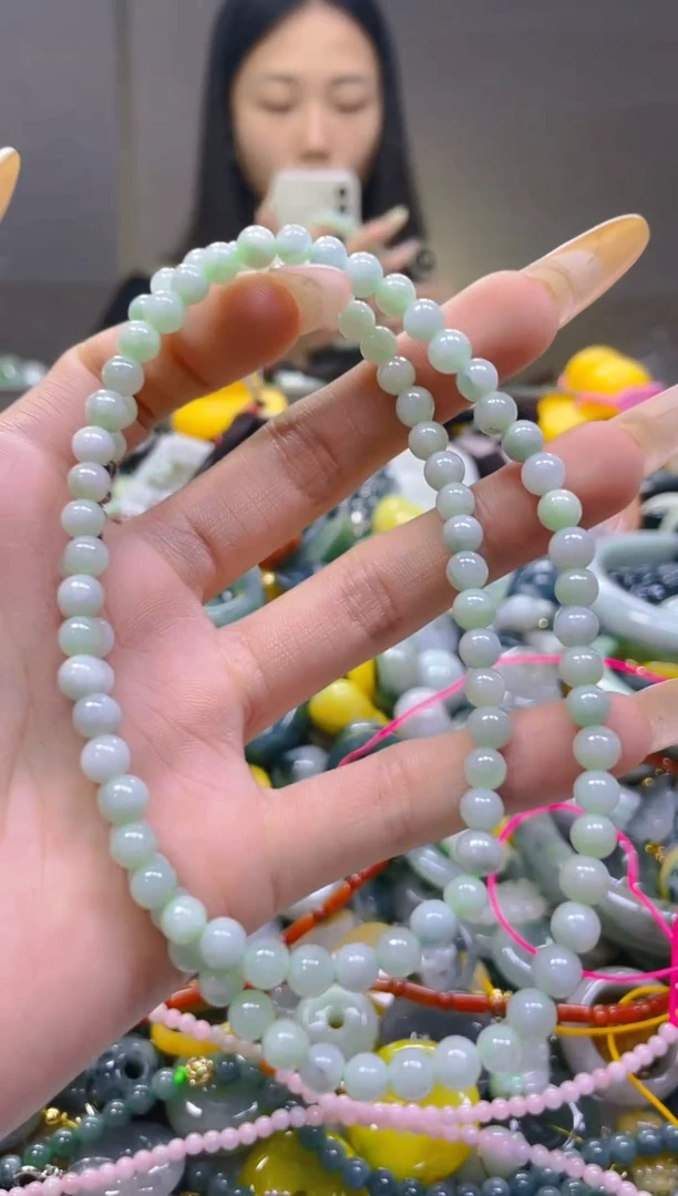 翡翠未镶嵌颈饰5MM/U/翡翠A货一图一物