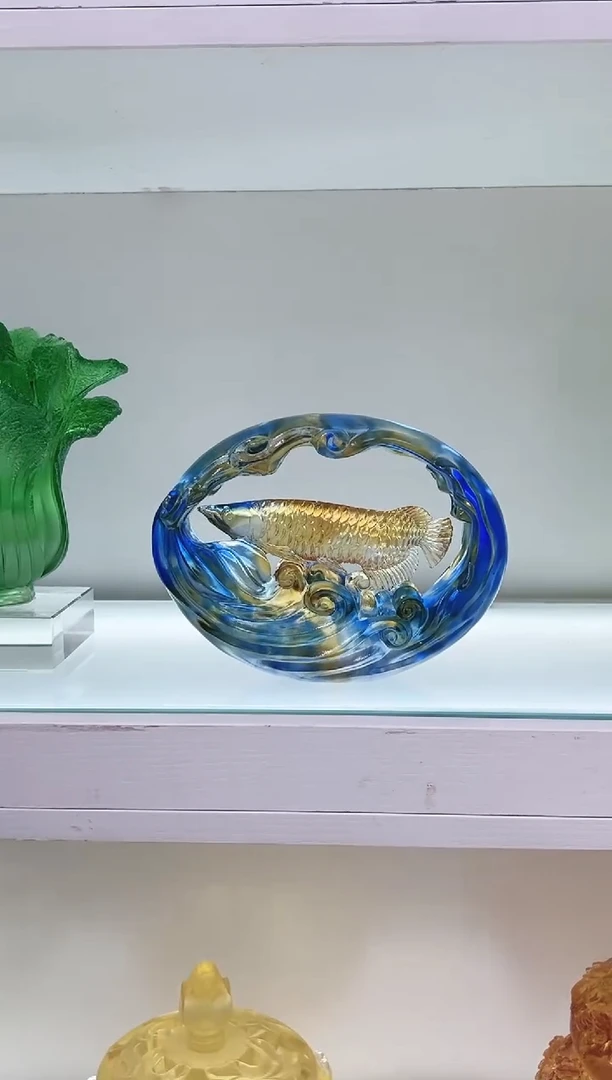 手工艺品琉璃古法琉璃财源滚滚