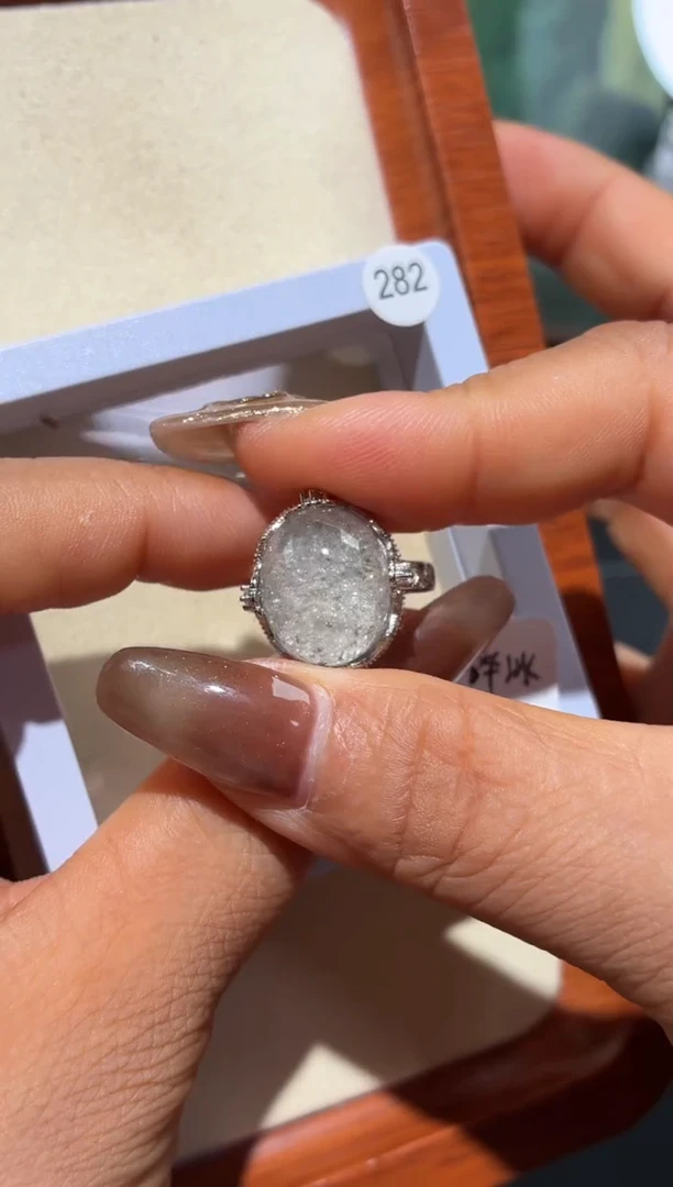 银S925镶嵌戒指水晶?***K定制