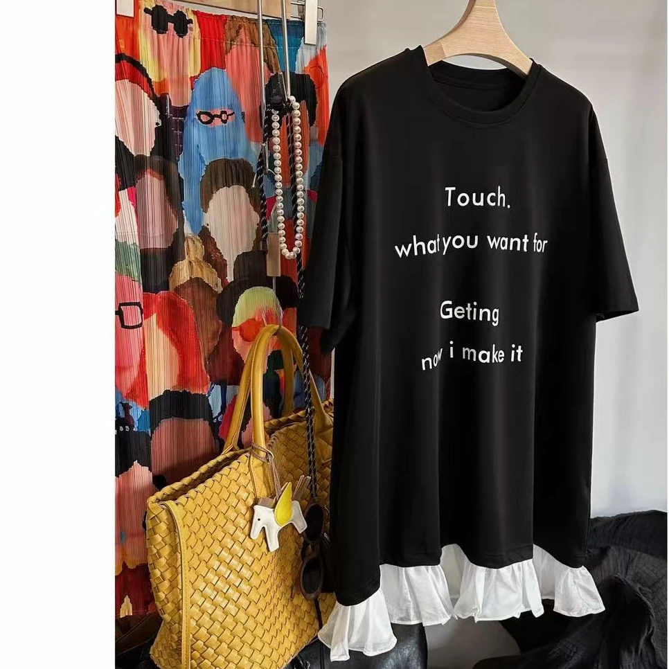 2525 U 韩版女新款夏款时尚洋气百搭休闲宽松连衣裙