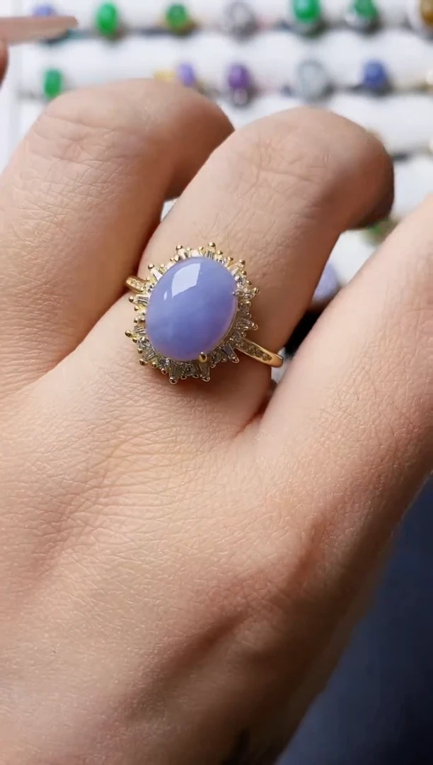 银S925镶嵌戒指翡翠0168